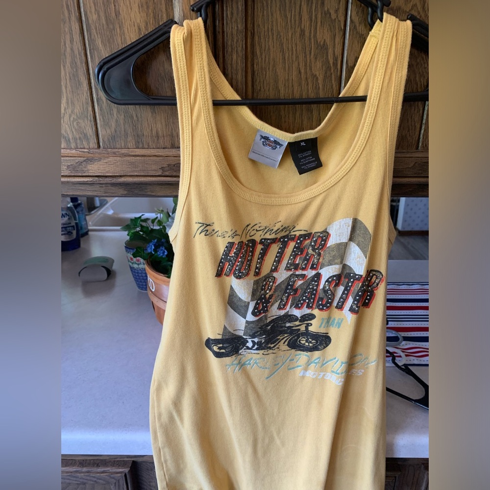 Yellow Graphic Tank Top